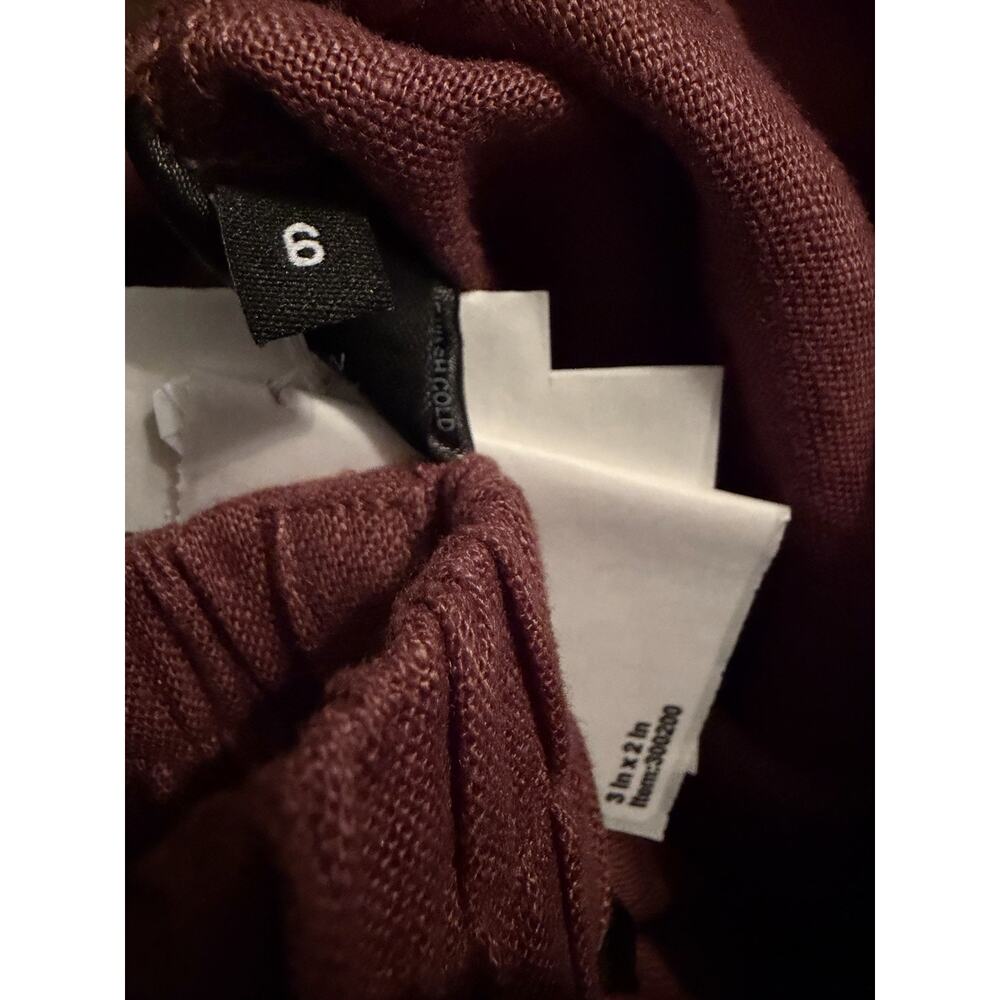 NEW Ruti The Uptown Loose Linen Pants •6• Spice Brown Work Barrel Leg $279 - Picture 12 of 13